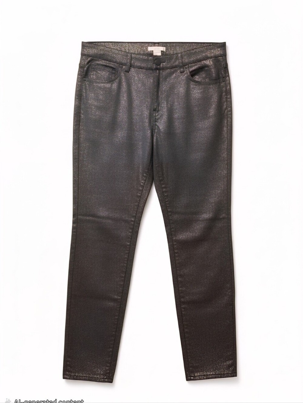 H&M Metallic Charcoal Skinny Jeans